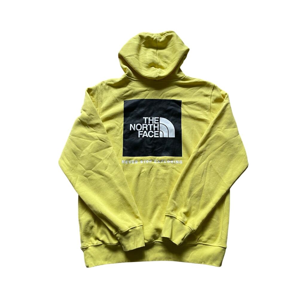 The North Face Mens/Teen Yellow Sweatshirt Size Large Hoodie Oversize Dopamine